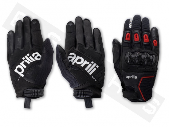 APRILIA Sporthandschuhe schwarz (zertifiziert EN 13594:2015)